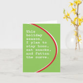 このホリデーシーズンはカーブジョークを太める カード (黄色い花)