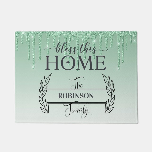 このホーム賛美フォーマット ドアマット (正面)