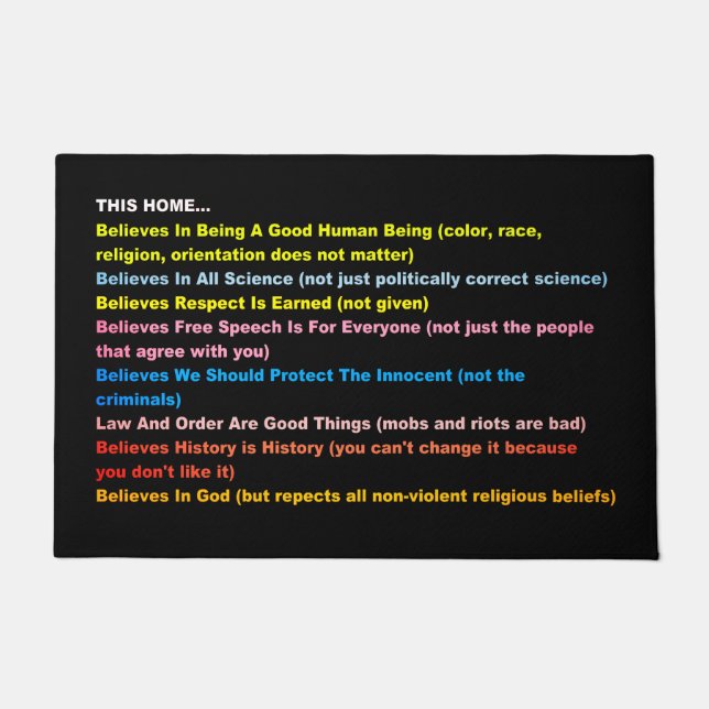 このホー信じム ドアマット (正面)