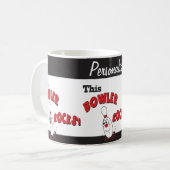 このボウリングをする人、クリケットの投手は揺れます コーヒーマグカップ (正面左)