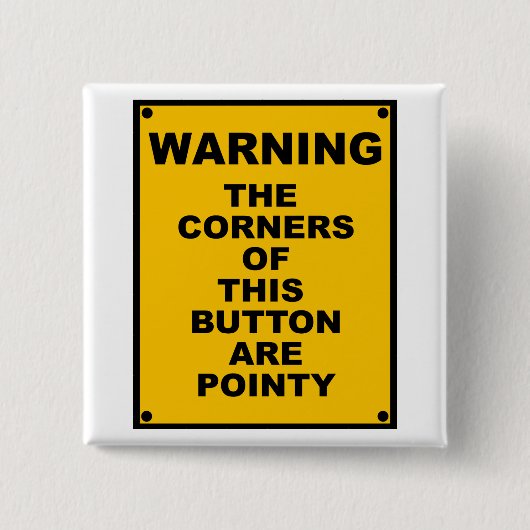 このボタンのコーナーはとがった~のからかいです 缶バッジ (正面)