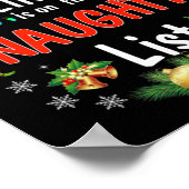 このボーリングチームのリストいけなおもしろいのクリスマス ポスター (角)