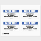 このポイント通知記号を超える衣類なし 長方形シール (シート)