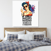 このポスターデザインのスラッカーはドアの上にない キャンバスプリント (インサイチュ (寝室))