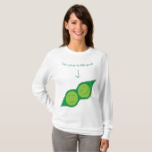 "このポッドの2個のエンドウ豆"は妊婦のなティーを結び付けます Tシャツ (正面フル)