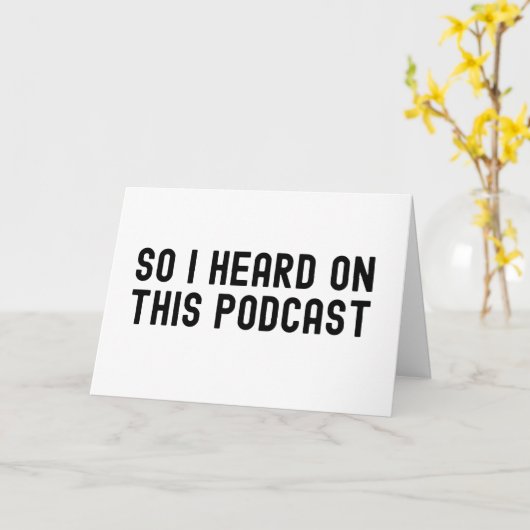 このポッドキャストで聞いたのは贈り物が大好き聞なの カード (黄色い花)