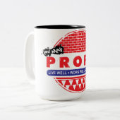 このマグによる利益(よく住みますか、または働かせますか、または揺すって下さい) ツートーンマグカップ (正面左)