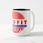 このマグによる利益(よく住みますか、または働かせますか、または揺すって下さい) ツートーンマグカップ (正面右)