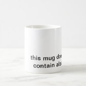 "このマグはアルコールを含んでいません。" コーヒーマグカップ (中央)