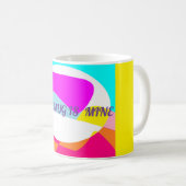 このマグはマイノロゴメッセージ混色デザイン コーヒーマグカップ (正面右)