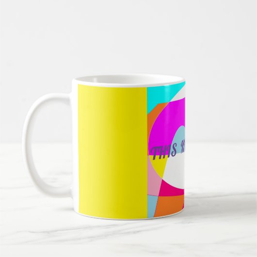 このマグはマイノロゴメッセージ混色デザイン コーヒーマグカップ (左)