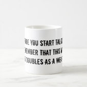 このマグは武器として倍増します コーヒーマグカップ (中央)