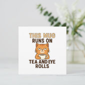 このマグは紅茶とため息で動く - 面白いイギリス風 カード (スタンド正面)