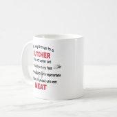   このマグは肉屋のものだ。肉屋の贈り物 コーヒーマグカップ (正面左)