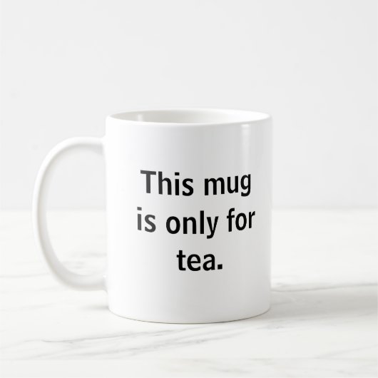 このマグは茶のためだけです。  コーヒー無し コーヒーマグカップ (左)