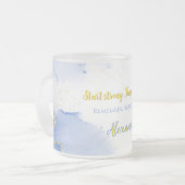 このマグを強く強く強く仕上げ得を開始する フロストグラスマグカップ (正面左)