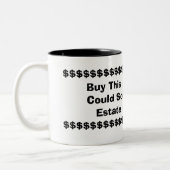 このマグを買えばすぐに不動産であることができます ツートーンマグカップ (左)