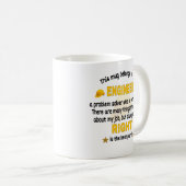  このマグカップはエンジニアのものです。エンジニアの贈り物 コーヒーマグカップ (正面右)