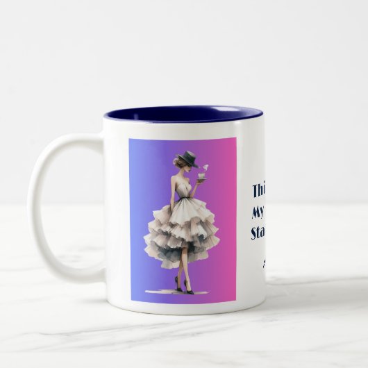 このマグカップは私のファッション声明コーヒーマグだ ツートーンマグカップ (左)