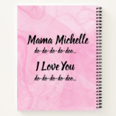 このマパーソナライズされたマザメは波を立てる ノートブック (裏面)