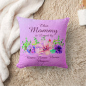 このママが愛する名前の追加または編集フローラ クッション (ブランケット)