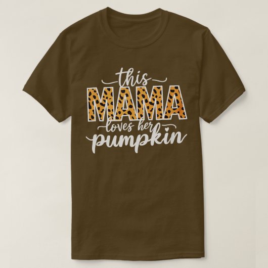 このママはカボチャが大好き Tシャツ (デザイン正面)