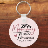 このママはパーソナライズされた~の人だ キーホルダー (正面)