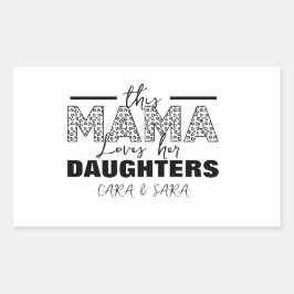 このママは娘たちを愛してる 長方形シール