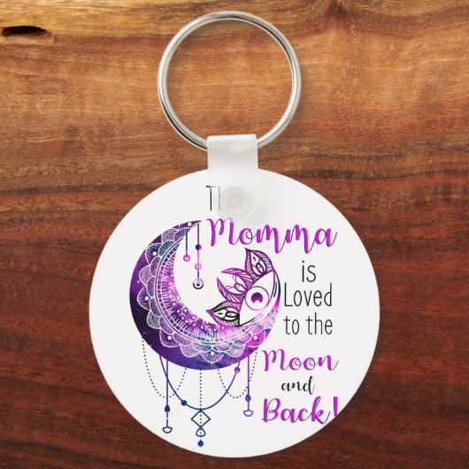 このママは月と背中に愛されている キーホルダー (裏面)