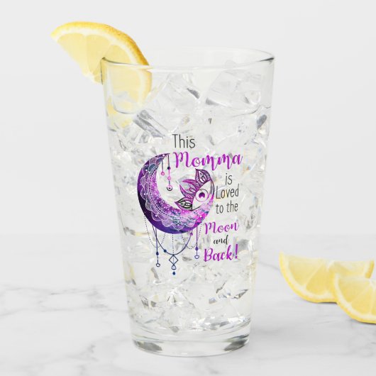 このママは月と背中に愛されている タンブラーグラス (アイス正面)