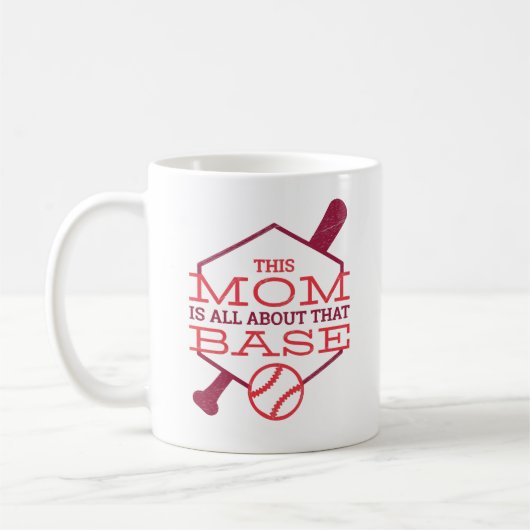 このママは野球の基本おもしろいの母親の事だ コーヒーマグカップ (左)