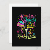 このママチタにはマルガリタフラミンゴおもしろいシンが必要 招待状 (正面/裏面)