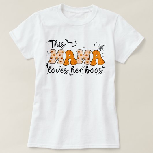 このママ愛してるママ | ハロウィーンママTシャツ Tシャツ (デザイン正面)