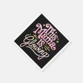 このママ白熱［赤熱］光を放つママの日 スタンダードカクテルナプキン (角)