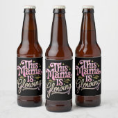 このママ白熱［赤熱］光を放つママの日 ビールラベル (ボトル)