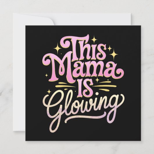 このママ白熱［赤熱］光を放つママの日 招待状 (正面)