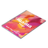 このママ祈りオレンジとピンクの祈りの言葉ジャーナル ノートブック (左側)