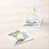 このマルガリータは飲み物だ スクエアペーパーコースター (インサイチュ)