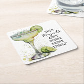 このマルガリータは飲み物だ スクエアペーパーコースター (アングル)