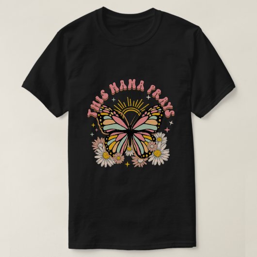 このマ祈マシャツヒッピー花平和サイン Tシャツ (デザイン正面)