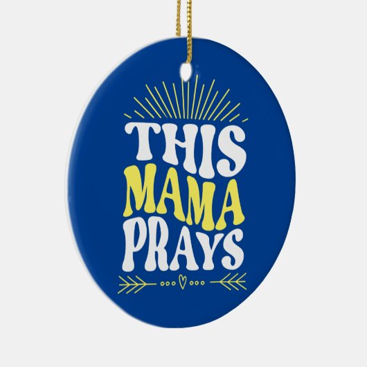 このマ祈マママクリスチャン母なる信仰 セラミックオーナメント (右)