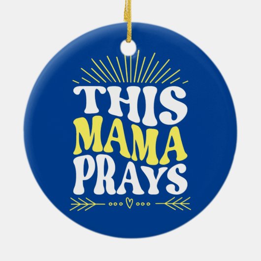 このマ祈マママクリスチャン母なる信仰 セラミックオーナメント (裏面)