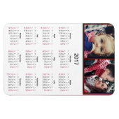 このミニ2017マグネットカレンダーをパーソナライズ マグネット (横)