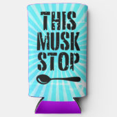 このムスクストップシェン | スプーン自由主義のミーム スリム缶クーラー (正面)