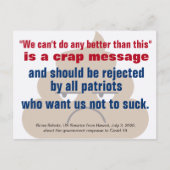 このメッセージより良くはできない ポストカード (正面)