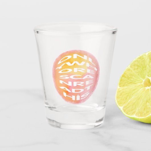 このメッセージを読めるのは売春婦だけ ショットグラス (正面)