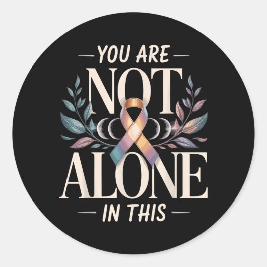 このメンタルヘルスの道のりは一人じゃない ラウンドシール (正面)