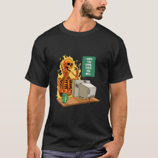 このメールが無事届きますように 従業員ドクロ Em Tシャツ