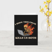 このメールが私たち二人を殺すことを願う – おかしなハロウィーン カード (黄色い花)