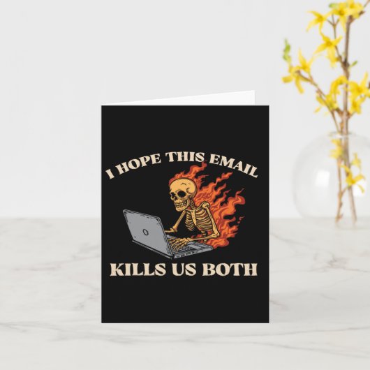 このメールが私たち二人を殺すことを願う – おかしなハロウィーン カード (黄色い花)